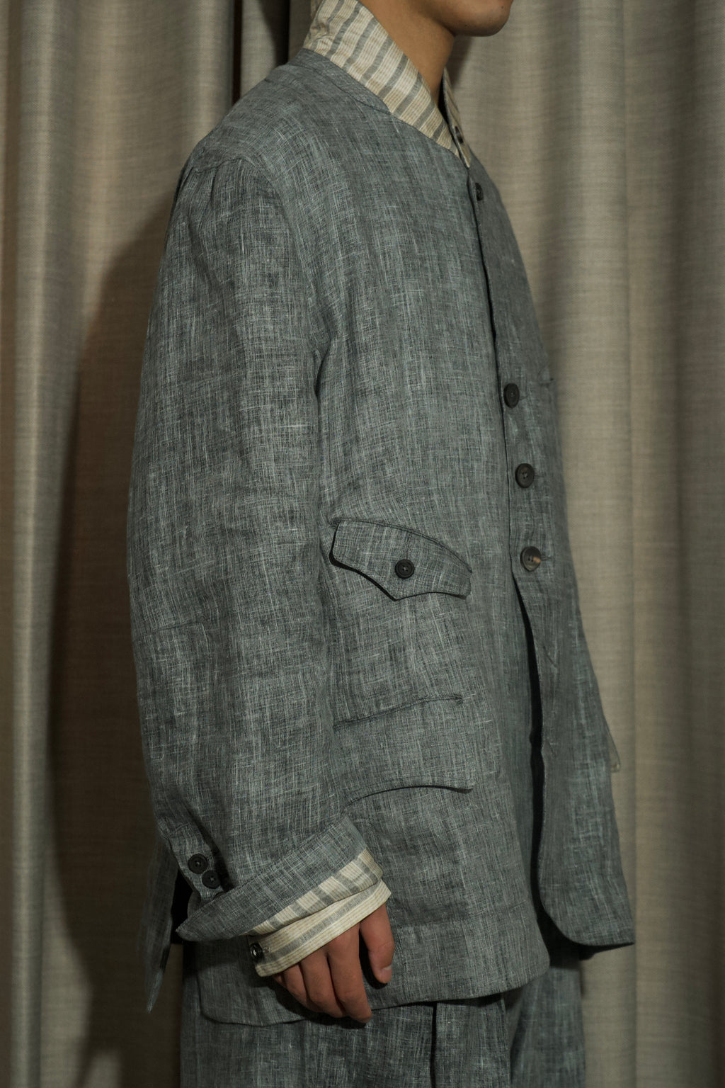 5-Button Ink Dyed Blazer