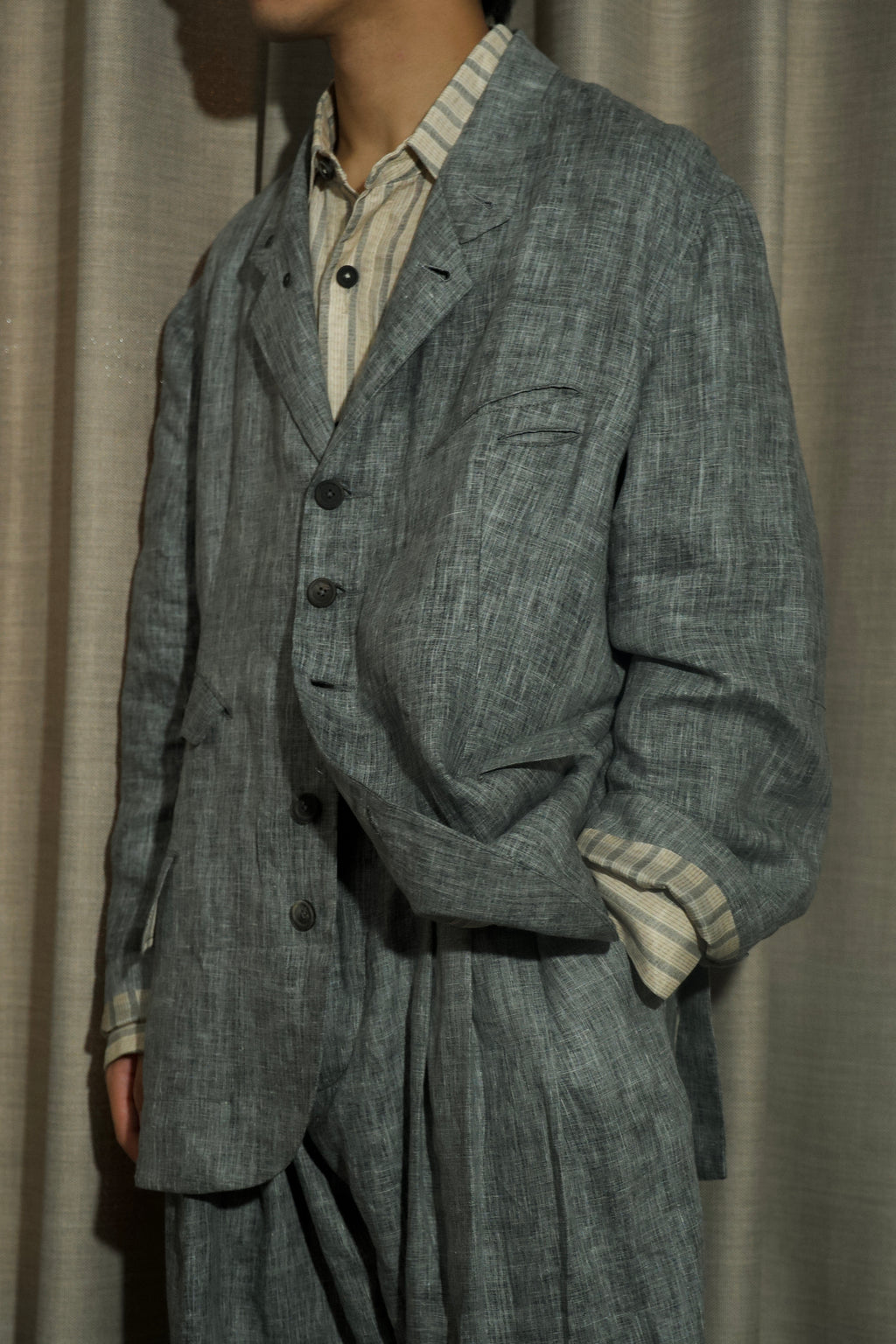 5-Button Ink Dyed Blazer