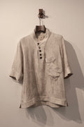 Overlapping Pocket T-shirt - Beige