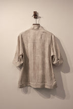 Overlapping Pocket T-shirt - Beige