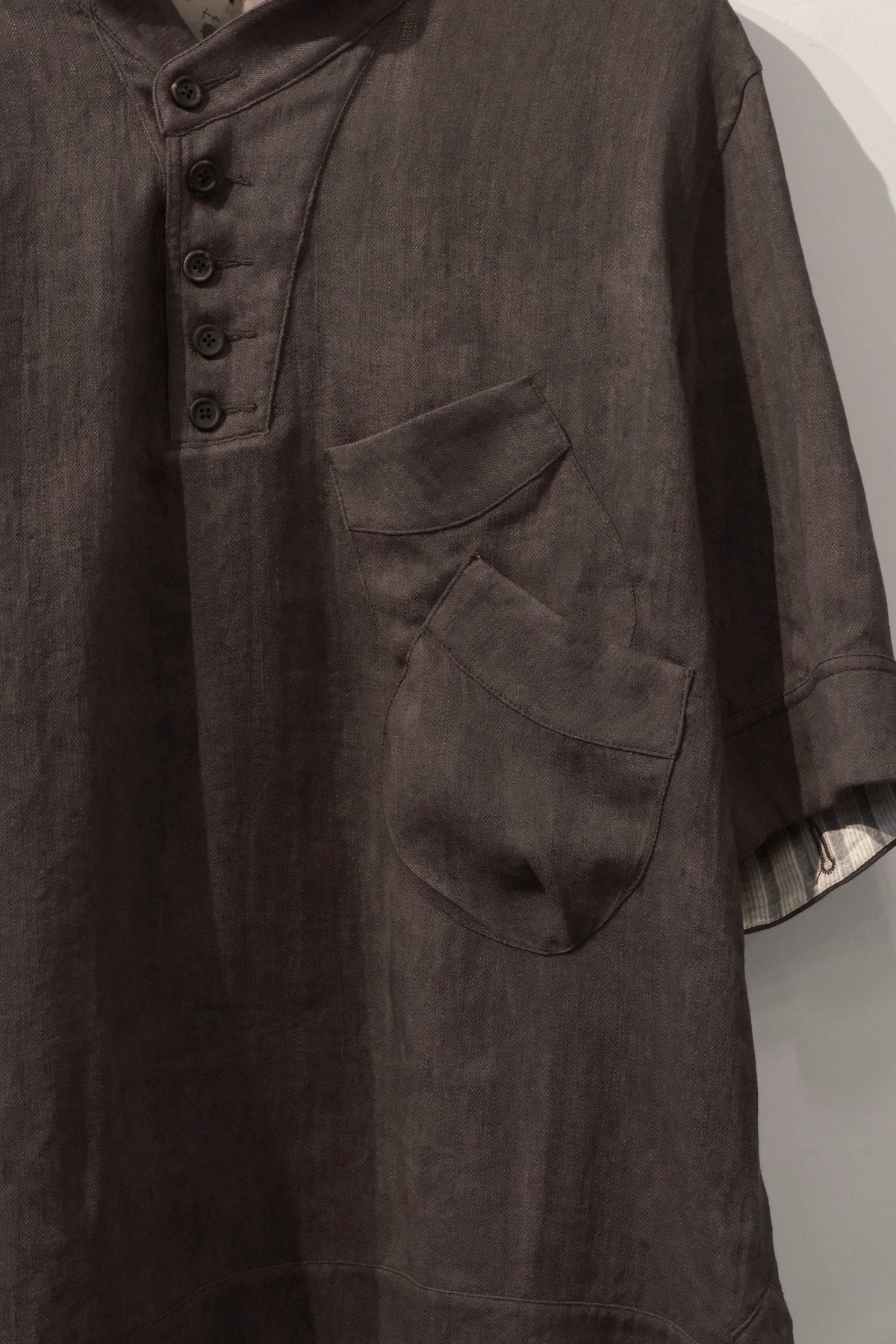 Overlapping Pocket T-shirt - Dark Grey