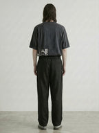 Round Collar Print T-shirt