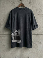Round Collar Print T-shirt