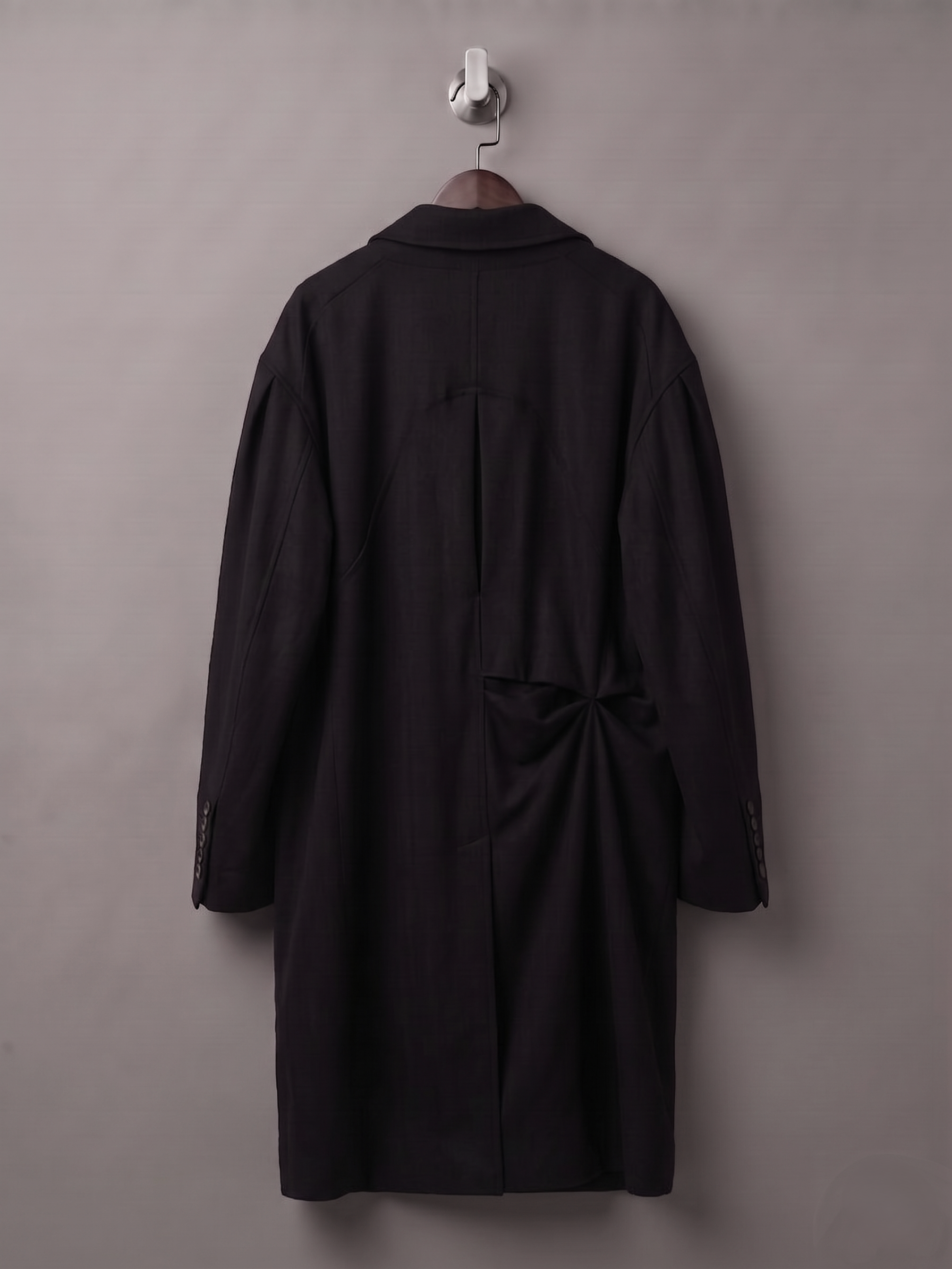 Asymmetric Pleated Coat