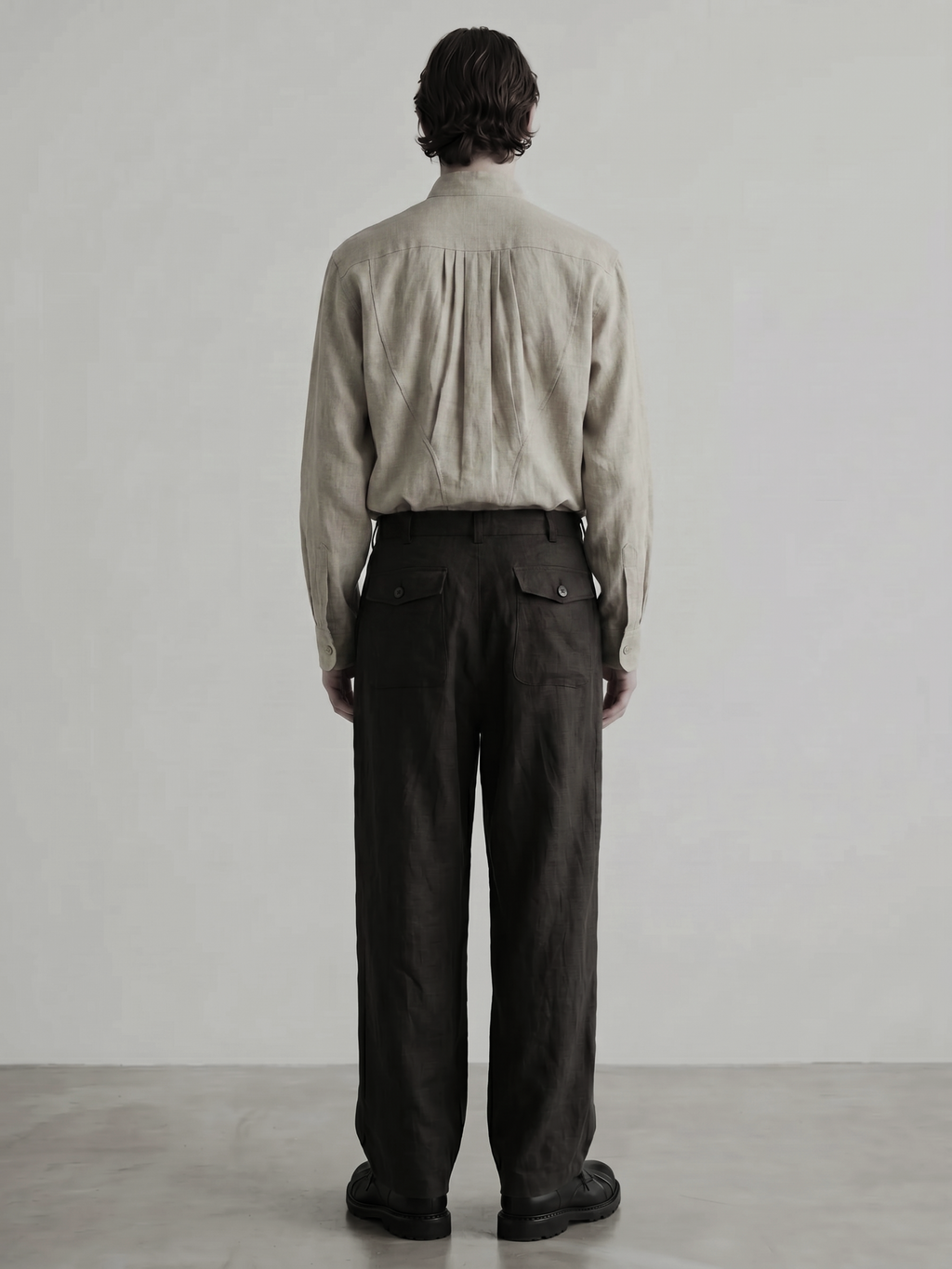 Band Collar Pocket Shirt