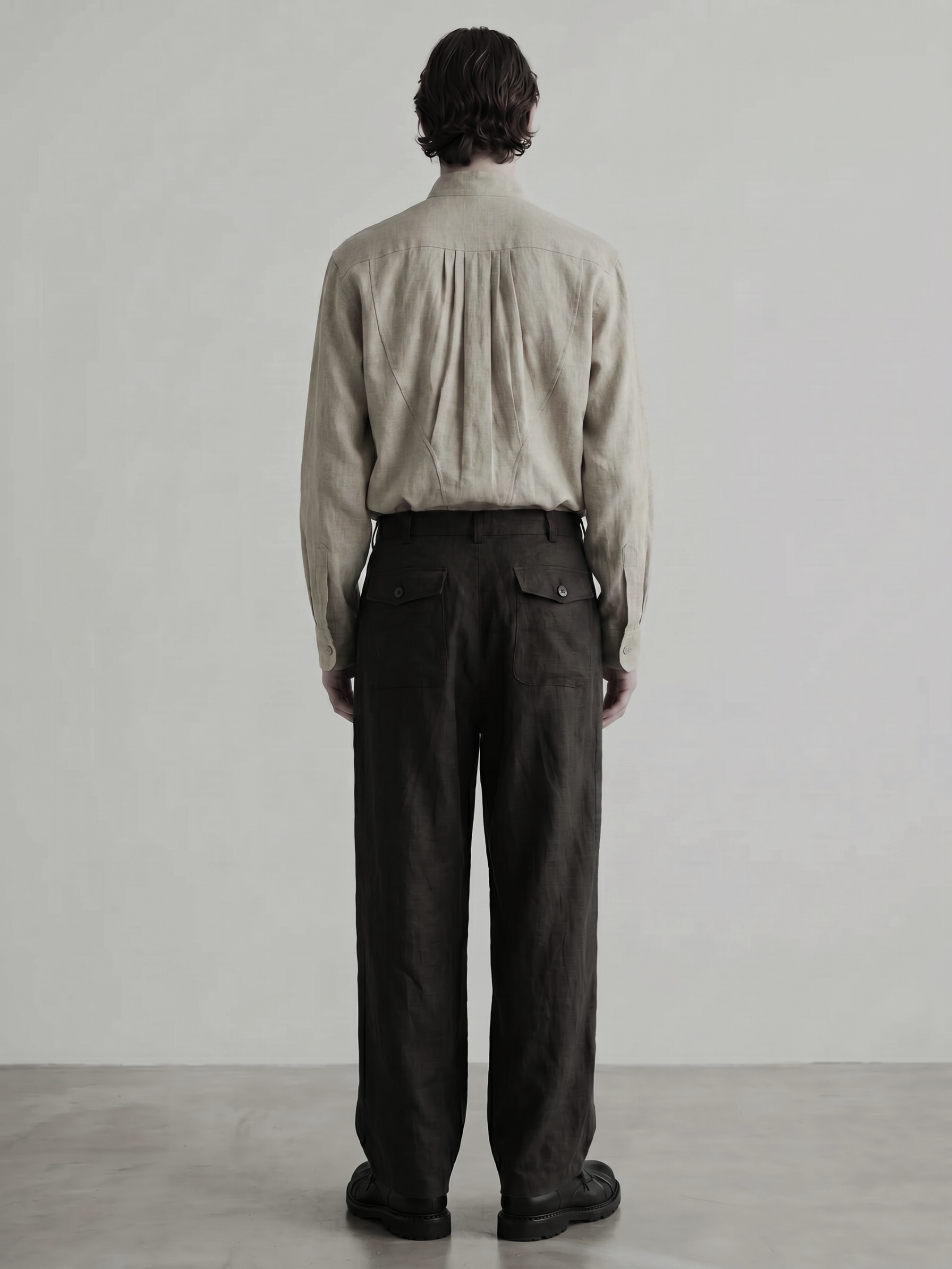 Band Collar Pocket Shirt